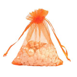 50 pcs Organza Bag Sheer Bags Jewellery Wedding Candy Packaging Sheer Bags 7*9 cm - Orange/50PCS