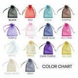 50 pcs Organza Bag Sheer Bags Jewellery Wedding Candy Packaging Sheer Bags 7*9 cm - Purple/50PCS - Extra Image