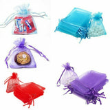 50 pcs Organza Bag Sheer Bags Jewellery Wedding Candy Packaging Sheer Bags 7*9 cm - Rose Red/50PCS - Extra Image