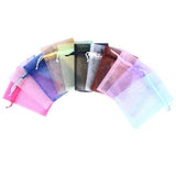 50PCS Organza Bag Sheer Bags Jewellery Wedding Candy Packaging Sheer Bags 9*12 cm - Pink/50PCS - Side View