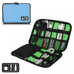 Electronic Accessories Storage USB Cable Organizer Bag Case Drive Travel Insert - Army