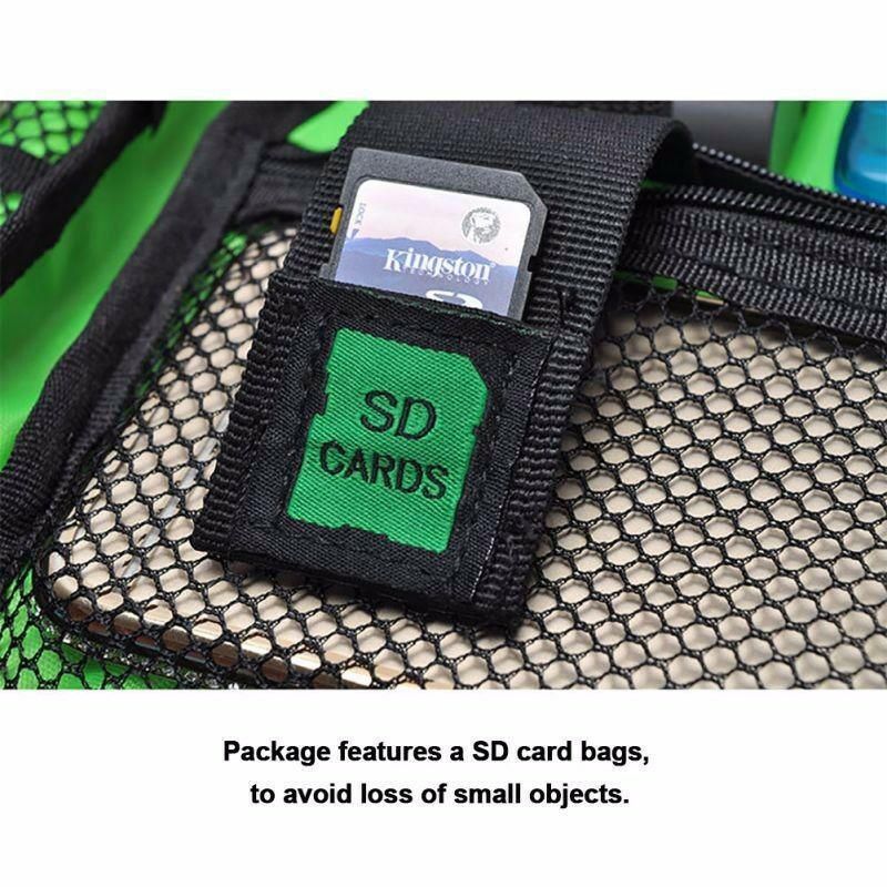 Electronic Accessories Storage USB Cable Organizer Bag Case Drive Travel Insert - Army