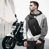 Multifunctional Combination Lock Chest Bag with USB Charging Port - Extra Image