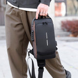Multi-Function Password Lock Shoulder Bag Anti-Theft Crossbody Sling Bag Travel - Top-Down View