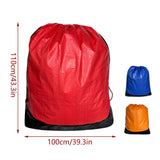 Waterproof Drawstring Moving Bag Large Packing Transfer Bag for Travel Storag - Blue - Side View