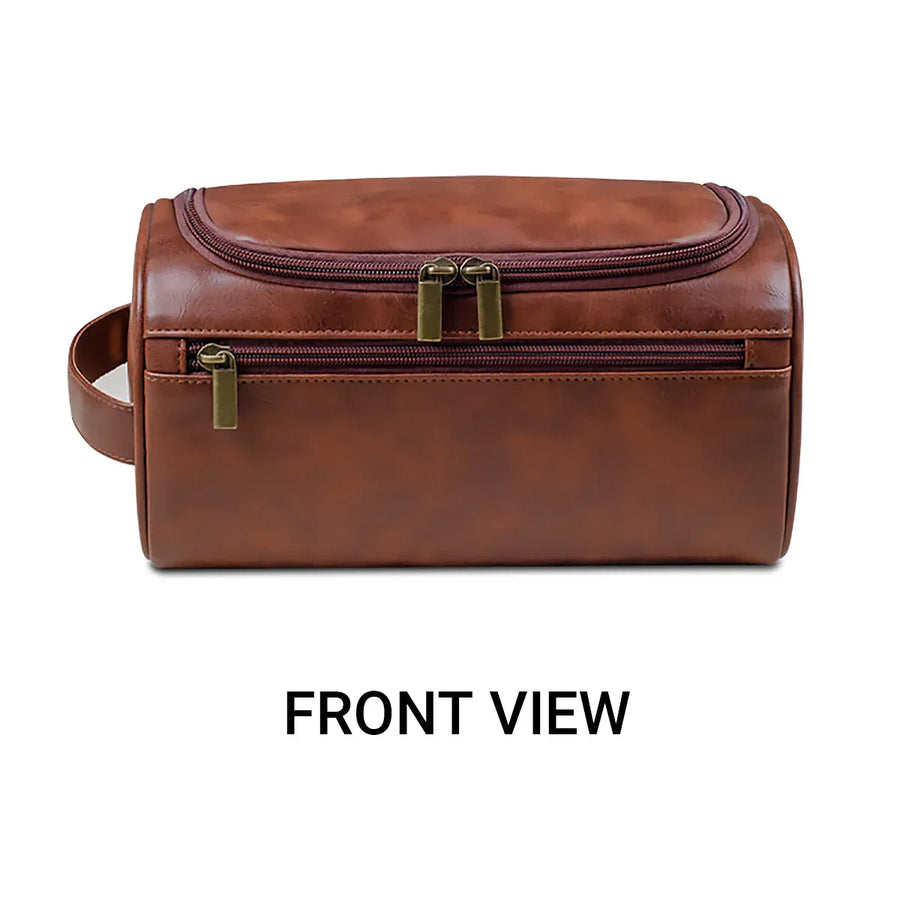 Large Capacity Waterproof Travel Toiletry Bag Cosmetic Organizer Multifunctional - Brown