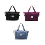 Large Capacity Travel Bag Foldable Luggage Tote Lightweight Storage Duffel Bag - Blue