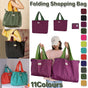 Ultra-Light Foldable Large Capacity Portable Shopping Bag with Drawstring Mouth - Green - L