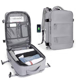 Waterproof Travel Backpack Outdoor Sports Shoulder Bag Hiking Camping Daypack - Grey