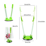 8PCS Kitchen Bag Holder Stand Plastic Storage Rack Food Storage Bag Organizer - Side View