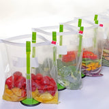 8PCS Kitchen Bag Holder Stand Plastic Storage Rack Food Storage Bag Organizer - Top-Down View