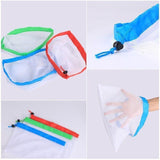 Up 15X Eco Friendly Reusable Mesh Produce Bags Superior Double Stitched Strength - 5PCS Medium Green - Side View