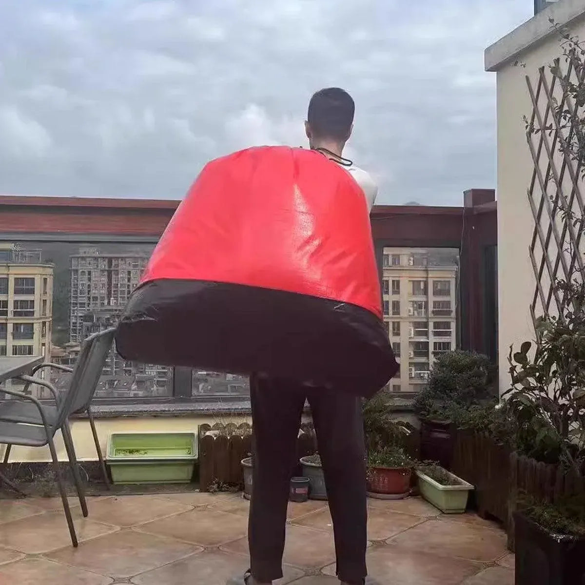 Waterproof Drawstring Moving Bag Large Packing Transfer Bag for Travel Storag - Orange