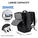 Waterproof Travel Backpack Outdoor Sports Shoulder Bag Hiking Camping Daypack - Purple - Side View