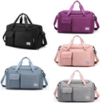 Unisex Waterproof Portable Travel Luggage Carry On Shoulder Hand Duffle Bag - Purple