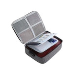 Large Capacity Multi-Layer Document Ticket Storage Bag Certificate File Organize 3 Layers With Lock - Grey 3 Layers With Lock-D1