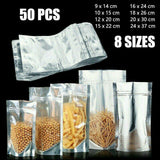 Clear Aluminum Foil Mylar Stand Up Retail Bags Zip Lock Pouches Pouch Packaging - 15*22+4CM-50PCS