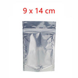 Clear Aluminum Foil Mylar Stand Up Retail Bags Zip Lock Pouches Pouch Packaging - 15*22+4CM-50PCS - Rear View