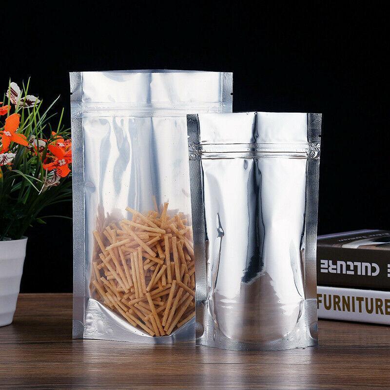 Clear Aluminum Foil Mylar Stand Up Retail Bags Zip Lock Pouches Pouch Packaging - 24*37+4CM-50PCS