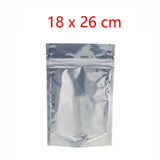 Clear Aluminum Foil Mylar Stand Up Retail Bags Zip Lock Pouches Pouch Packaging - 24*37+4CM-50PCS - Extra Image
