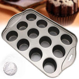 12 Cups Individual Mini Cheesecake Pan with Loose Base - Side View