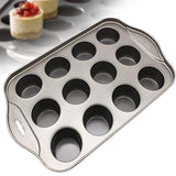 12 Cups Individual Mini Cheesecake Pan with Loose Base - Top-Down View