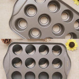 12 Cups Individual Mini Cheesecake Pan with Loose Base - 45-Degree Angle