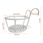 Iron Balcony Flower Rack Hanging Pot Hanger Railings Planter Rack Outdoor Garden