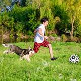 Interactive Pet Football Dog Toys Grab Tabs Outdoor Training Soccer Chew Balls - Top-Down View