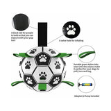 Interactive Pet Football Dog Toys Grab Tabs Outdoor Training Soccer Chew Balls - 45-Degree Angle