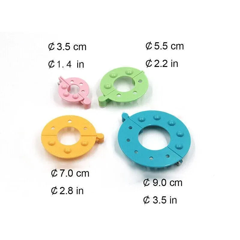 8Pcs Pompom Maker Kit 3.5/5.5/7/9Cm 4 Sizes Knitting L-Oom Diy Pom Pom Maker