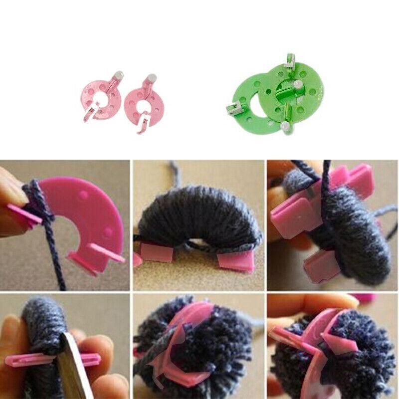 8Pcs Pompom Maker Kit 3.5/5.5/7/9Cm 4 Sizes Knitting L-Oom Diy Pom Pom Maker