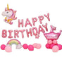 45-50 Pcs Happy Birthday 3D Unicorn Decoration Balloons Diy Decor Party Set - 05