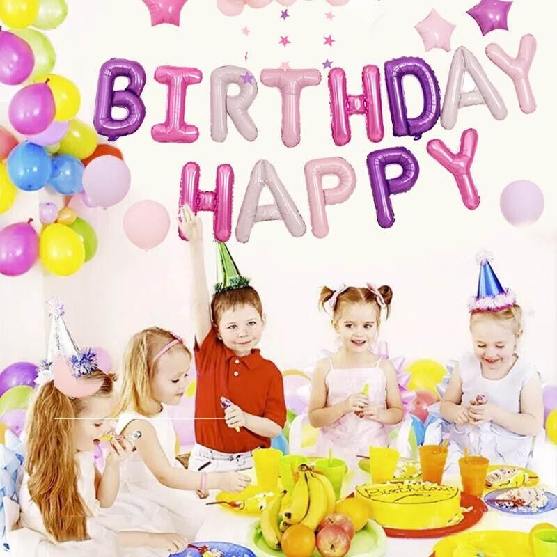 45-50 Pcs Happy Birthday 3D Unicorn Decoration Balloons Diy Decor Party Set - 05