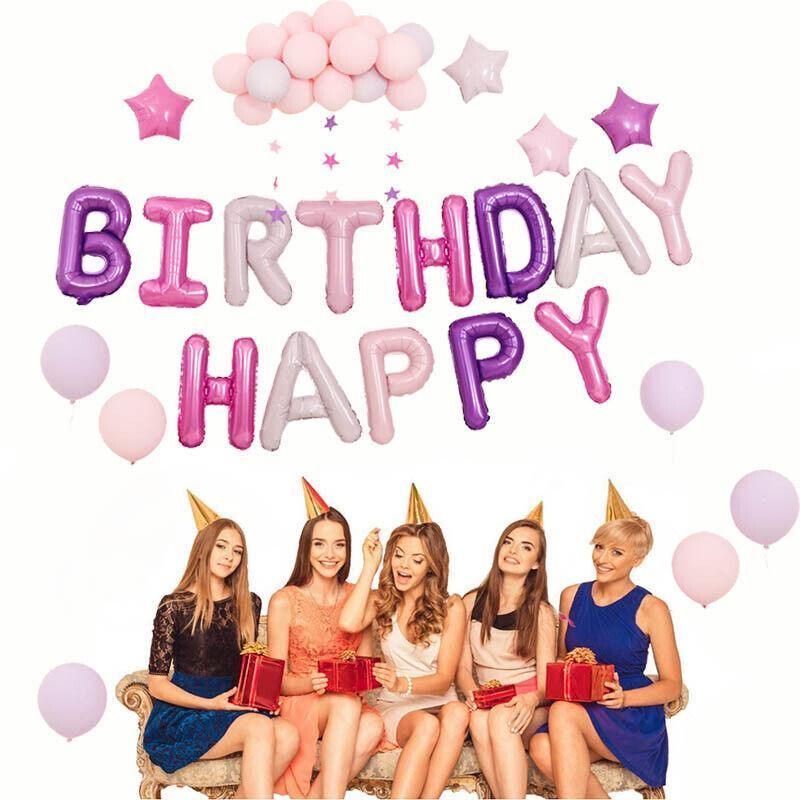 45-50 Pcs Happy Birthday 3D Unicorn Decoration Balloons Diy Decor Party Set - 05