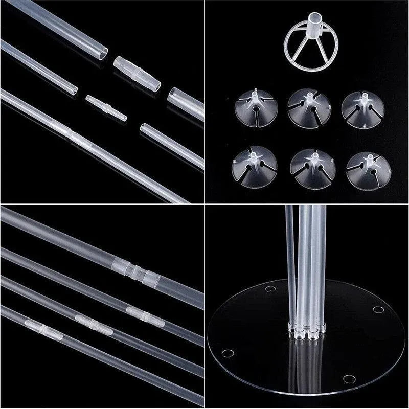 3/6/12 Set 70 Cm Balloon Column Set Upright Base Stand Holder Wedding Party Deco - 3Sets