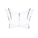 12Cm Clear Acrylic Ball Stand Holder Display Rugby Basketball Football Soccer - Front View