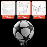12Cm Clear Acrylic Ball Stand Holder Display Rugby Basketball Football Soccer