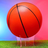 12Cm Clear Acrylic Ball Stand Holder Display Rugby Basketball Football Soccer
