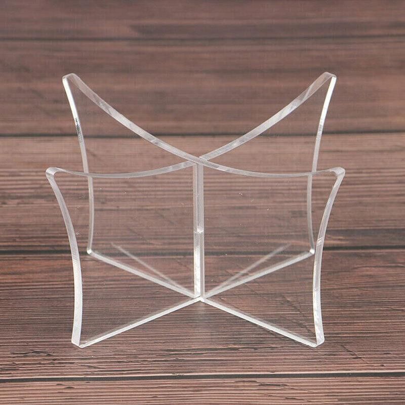 12Cm Clear Acrylic Ball Stand Holder Display Rugby Basketball Football Soccer