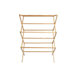 Bamboo Clothes Drying Rack Folding Floor Stand Indoor Vertical Laundry Hanger