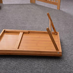 Wooden Bamboo Folding Tray Bamboo Fold Up Lap Tray Tea Coffee Table Breakfast