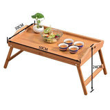 Wooden Bamboo Folding Tray Bamboo Fold Up Lap Tray Tea Coffee Table Breakfast