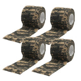 4 Roll Tape Army Camo Wrap Rifle Gun Shooting Hunting Camouflage Stealth Webbing - 4 Mixed Colours - Extra Image