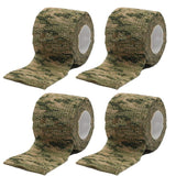 4 Roll Tape Army Camo Wrap Rifle Gun Shooting Hunting Camouflage Stealth Webbing - ACU Camouflage - Close-Up Angle