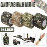 4 Roll Tape Army Camo Wrap Rifle Gun Shooting Hunting Camouflage Stealth Webbing - Desert Camouflage