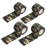 4 Roll Tape Army Camo Wrap Rifle Gun Shooting Hunting Camouflage Stealth Webbing - Grass Camouflage - Rear View