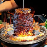 Stainless Steel Vertical Skewer Grill Pan Barbecue Kebab Rack Grill Cooking Tool - Extra Image