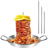 Stainless Steel Vertical Skewer Grill Pan Barbecue Kebab Rack Grill Cooking Tool - Extra Image