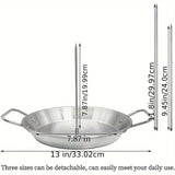 Stainless Steel Vertical Skewer Grill Pan Barbecue Kebab Rack Grill Cooking Tool - Side View